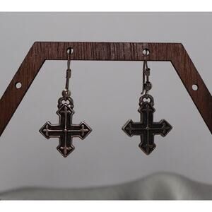 Vintage Sterling Silver Dangle Earrings 4.29G / 1.4in